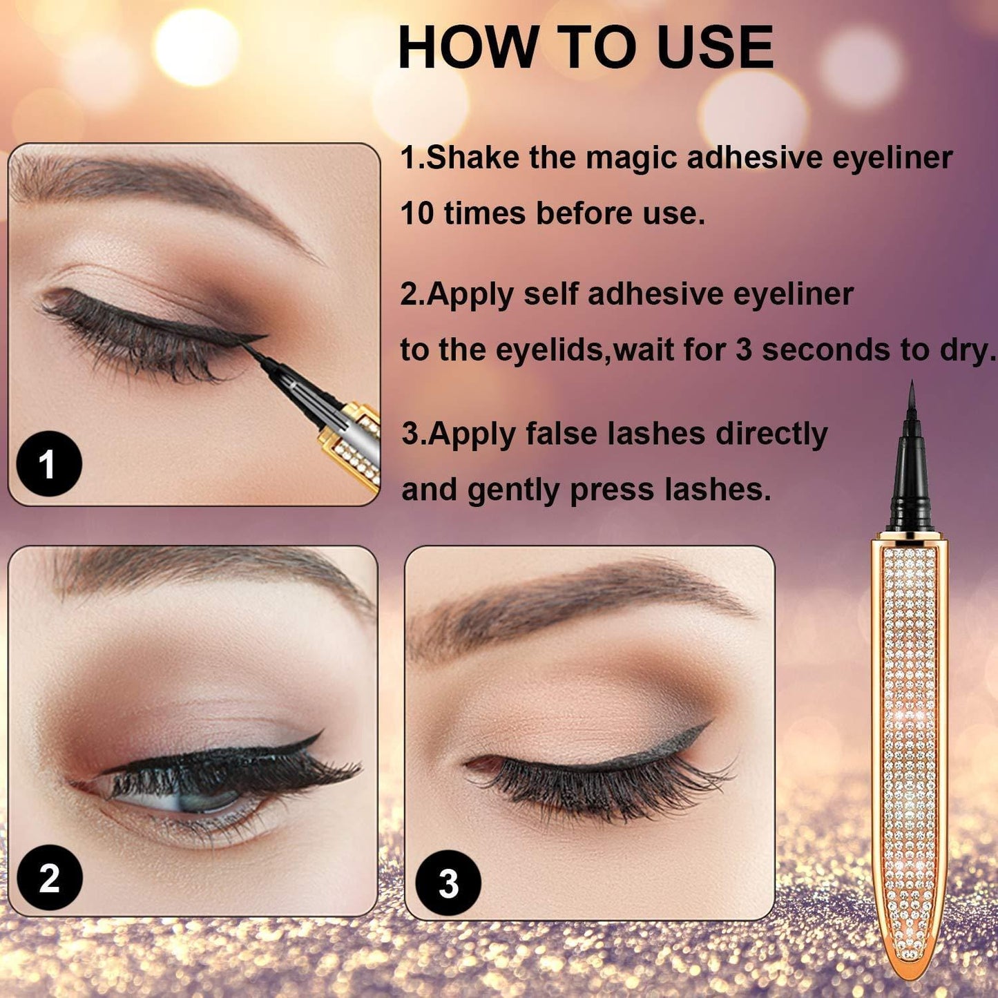 Pink Eyelash adhesive/eyeliner Pen