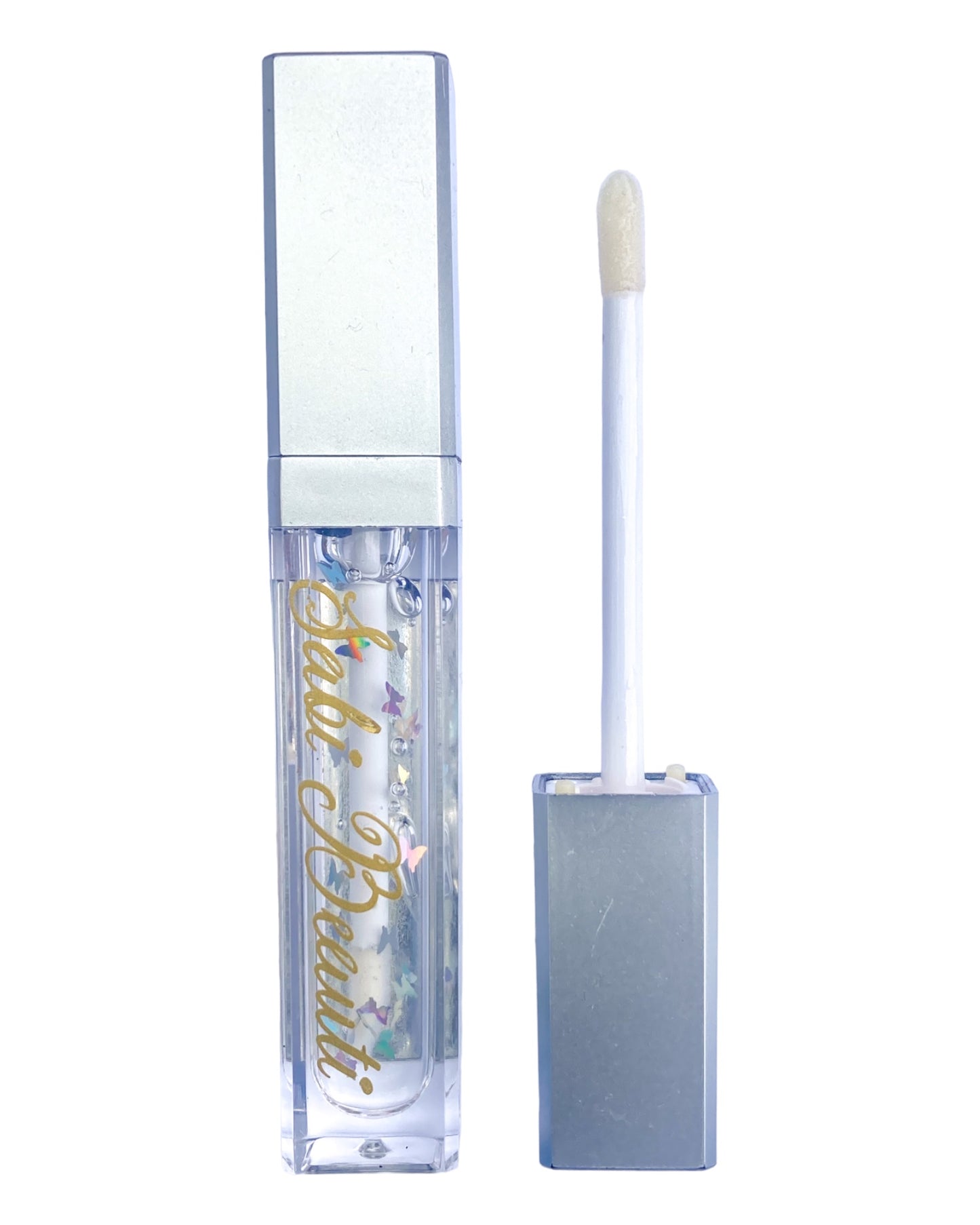 Sheer Lip Gloss with LED light and Mirror- Butterfly